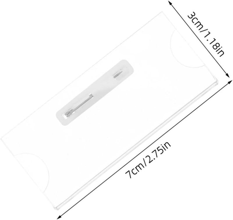 Gadpiparty 10Pcs Transparent Badge Cases for Id Tags Holders for Office School Use Identity Tag Holders for Conferences Work and Events - Image 2