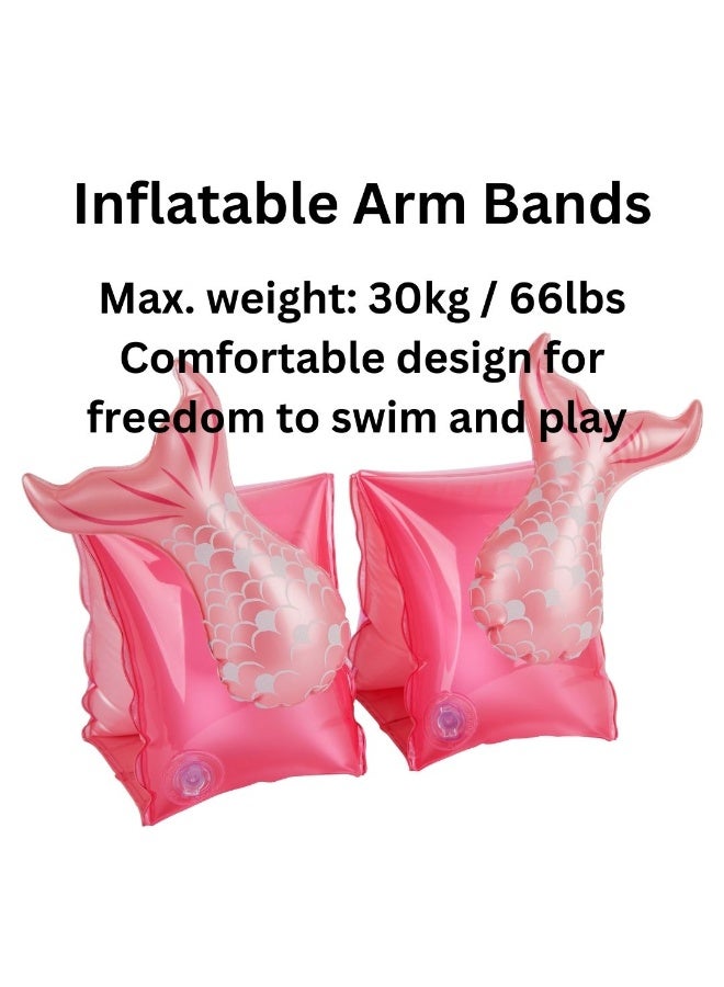 Trishi Coconut Grove Inflatable Arm Bands for Kids Swimming – Adjustable Swim Floaties, Safety Arm Floats for Toddlers & Children, Durable PVC Water Wings for Pool & Beach Use Pearl the Mermaid - Image 3