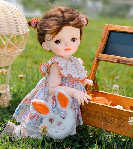 Cloveray BJD Dolls 14 Ball Jointed Doll Fullset with 15 Articulated Joints and Brown Glass Eyes 20 Inch 50cm Full Vinyl Girl Collectible RebornStyle Doll for Ages 14 Gift Box Packaging - Image 1