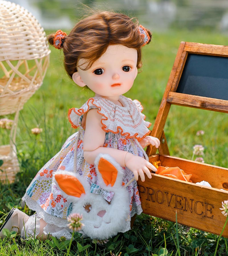 Cloveray BJD Dolls 14 Ball Jointed Doll Fullset with 15 Articulated Joints and Brown Glass Eyes 20 Inch 50cm Full Vinyl Girl Collectible RebornStyle Doll for Ages 14 Gift Box Packaging - Image 3