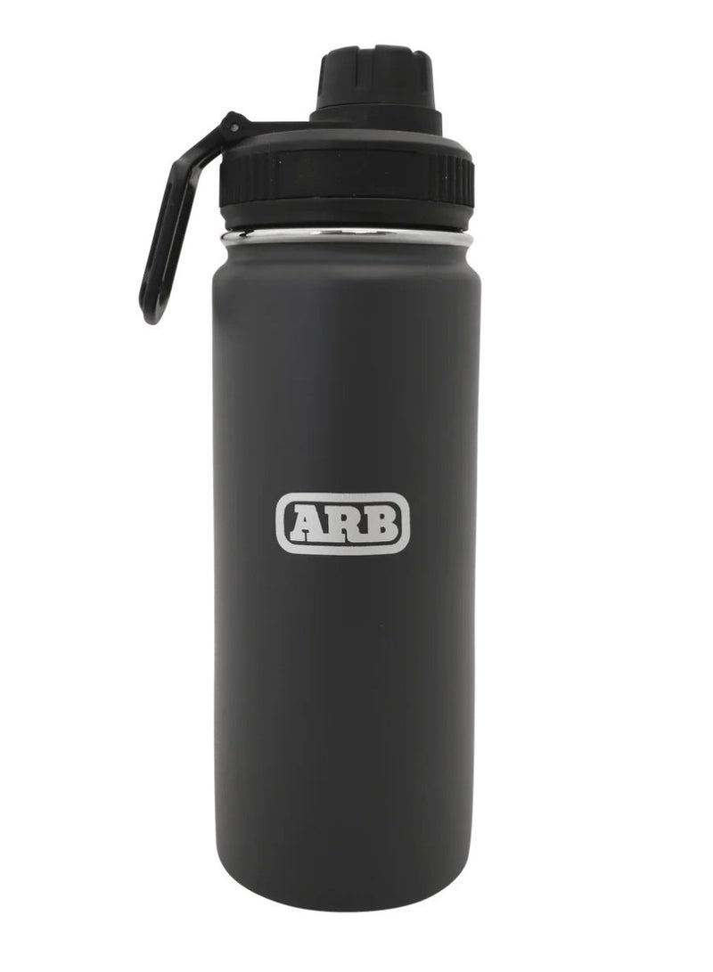 ARB Drink Bottle 550ml with Straw Lid & Twist Top Lid – 2170196, Double Wall 304 Stainless Steel Water Bottle for Camping, Travel, Gym, Off Road, 4x4 & Outdoor Use, Charcoal - Image 3