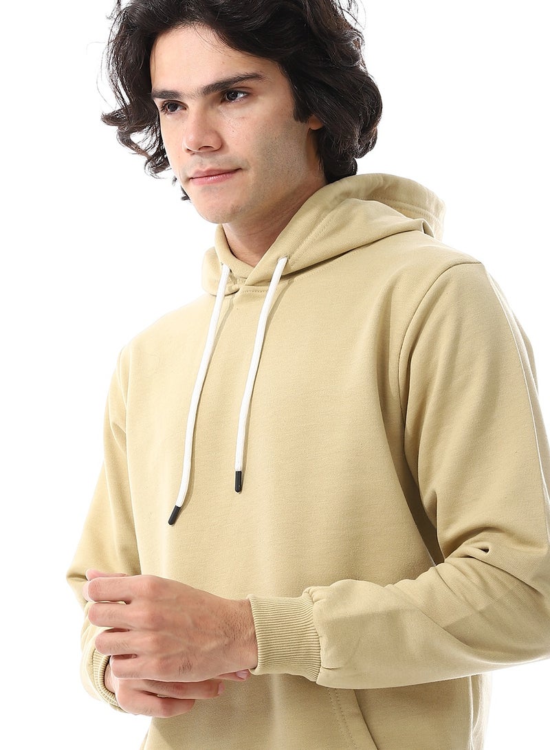 Andora Khaki Long Sleeves Fleeced Hoodie_Khaki  - Image 4