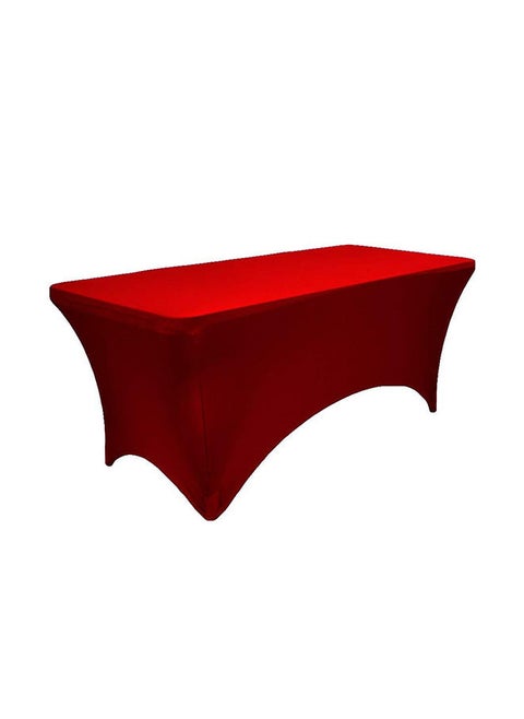 Fitted Stretchable Elastic Table Cloth Red 72 x 24 30inch