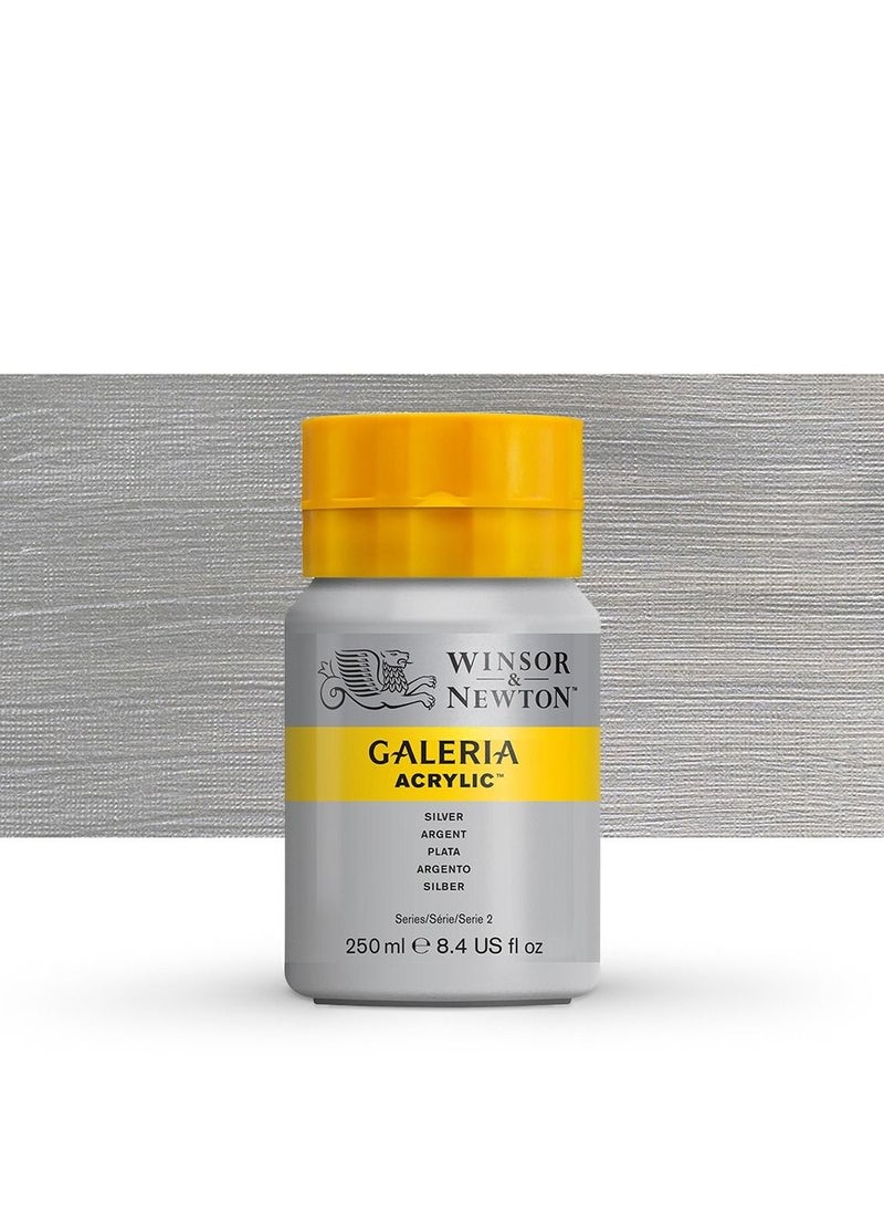 WINSOR & NEWTON Galeria acrylic paint silver 250 ml 