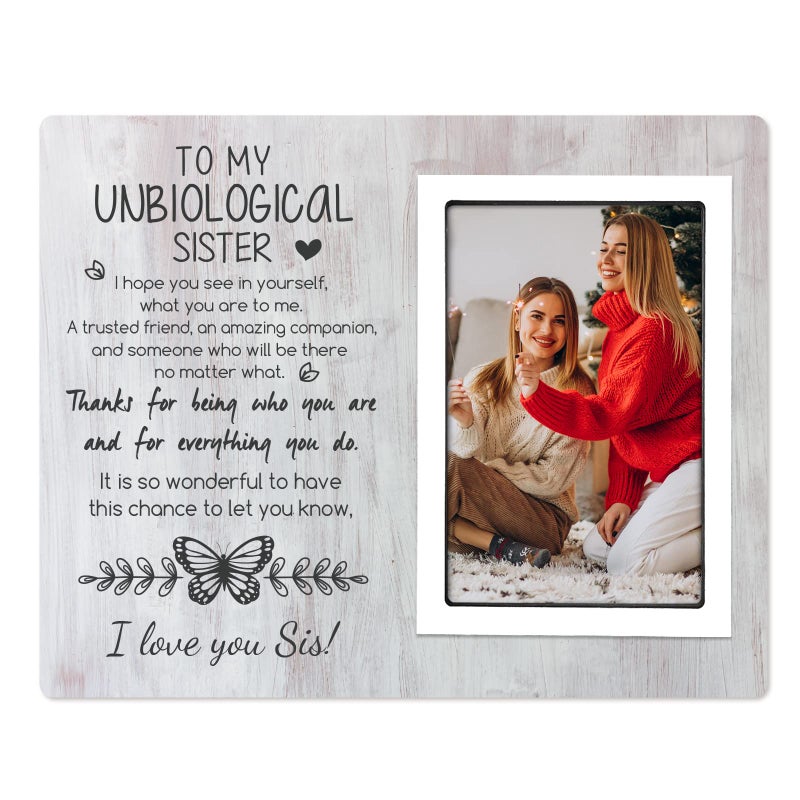 SteadStyle SteadStyle Sister Gifts  Picture Frame with Sister Picture Perfect for Birthday or Friendship Gifts Fits 4x6 Inches Photo 
