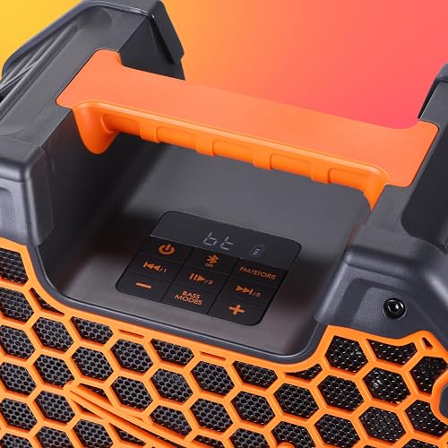 Altec Lansing TOUGHBOXX Bluetooth Speaker, 70W Peak Power, IPX5 Waterproof, 18Hr Playtime, Party Sync 100+ Units, FM Radio, USB-C & Mic in, Ultimate Portable Outdoor Bluetooth Speaker - Image 3