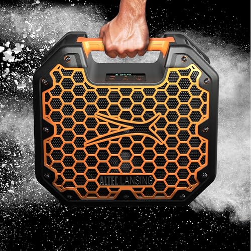 Altec Lansing TOUGHBOXX Bluetooth Speaker, 70W Peak Power, IPX5 Waterproof, 18Hr Playtime, Party Sync 100+ Units, FM Radio, USB-C & Mic in, Ultimate Portable Outdoor Bluetooth Speaker - Image 5