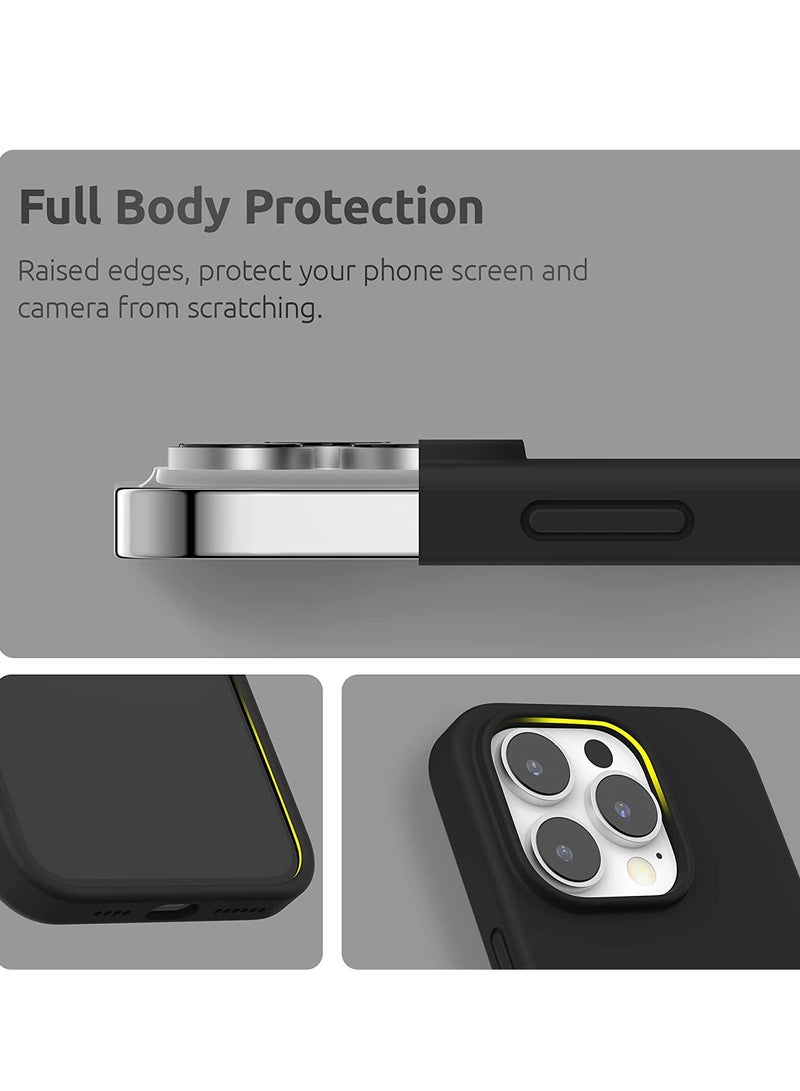 Magnetic Case Designed for iPhone 14 Pro Max Case 6.7 inch (2022), Compatible with MagSafe, Liquid Silicone Phone Case for iPhone 14 Pro Max, Black - Image 3