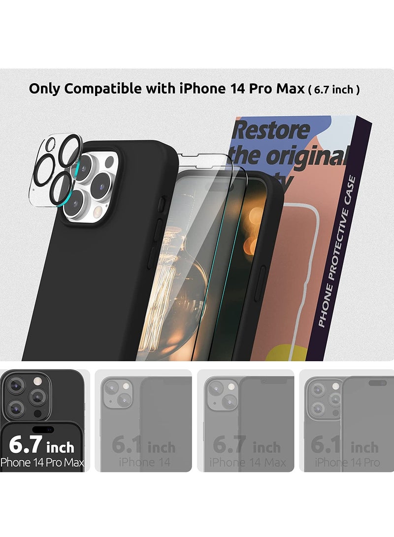 Magnetic Case Designed for iPhone 14 Pro Max Case 6.7 inch (2022), Compatible with MagSafe, Liquid Silicone Phone Case for iPhone 14 Pro Max, Black - Image 2