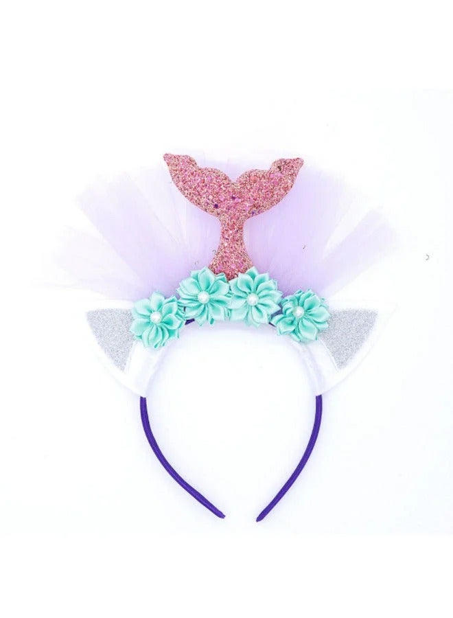 Mermaid Tutu Girl Costume Birthday Dress Mermaid Dress Up Costume - Image 4