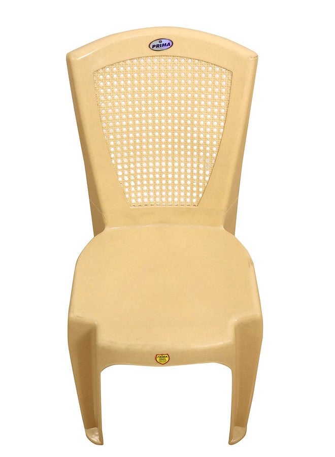 Prima Plastic Chair for Living Room | Set of 2 | Chair for Home, Living Room, Outdoor | Stackable Chair Without Arm | 100% Virgin Plastic | Chair 4011 (Marble Beige Colour) - Image 5