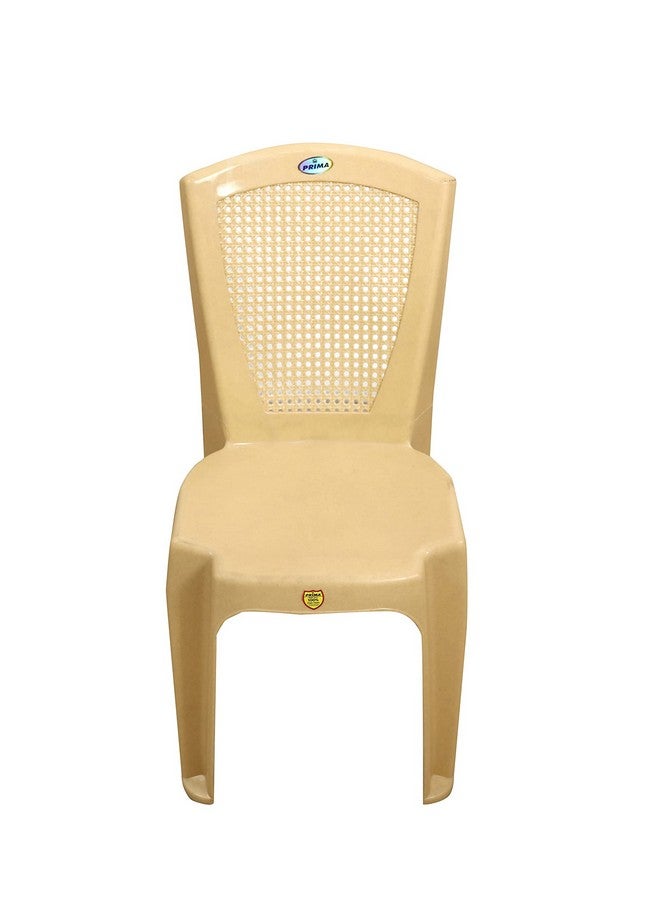 Prima Plastic Chair for Living Room | Set of 2 | Chair for Home, Living Room, Outdoor | Stackable Chair Without Arm | 100% Virgin Plastic | Chair 4011 (Marble Beige Colour) - Image 2