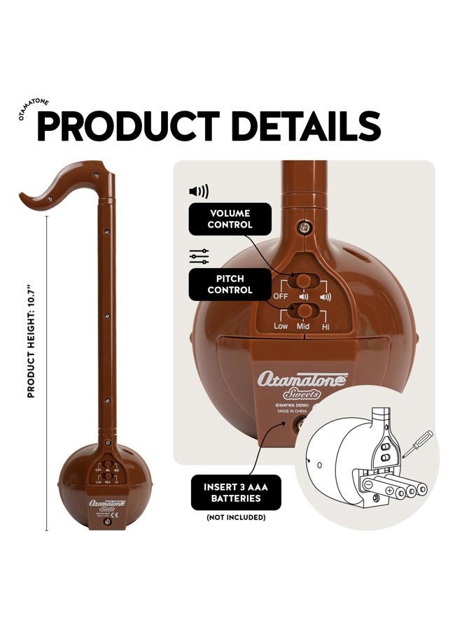 Otamatone [Sweet Series] Japanese Character Electronic Musical Instrument Portable Synthesizer from Japan by Cube/Maywa Denki [Japan Import] - Chocolate - Image 4