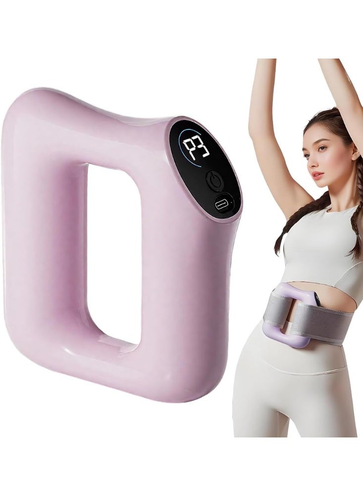 Relex Full Body Fascia Ring for Fat Burning, Portable Massager with Velocity and Frequency Adjustment, Rechargeable Full Body Massage with Led Display and Ergonomic Design (Pink) - Image 1