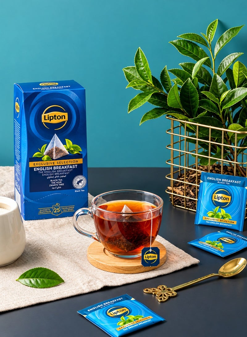 Lipton English Breakfast Pyramid Tea Bags - 25 Bags - Image 2