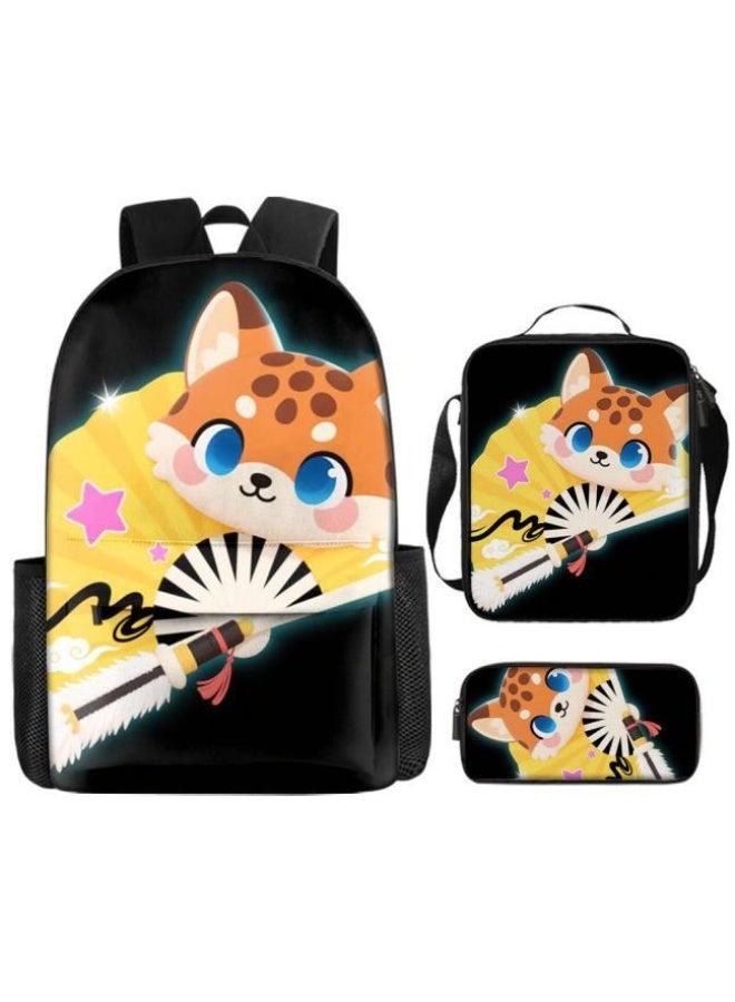 Bright Li Fire Fashion is unlimited! Cartoon bag three-piece set, suitable for a variety of scenes for students and teenagers (available for students, children, friends on outings, mountain climbing, schooling, etc.) - 117 - Image 2