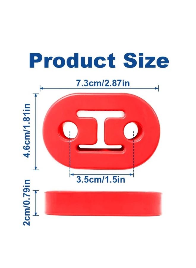 2pcs Black Heavy Duty Rubber Exhaust Hanger Bushings High Temperature Resistant - Image 3