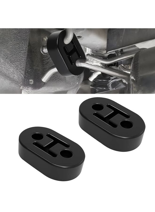 2pcs Black Heavy Duty Rubber Exhaust Hanger Bushings High Temperature Resistant - Image 1