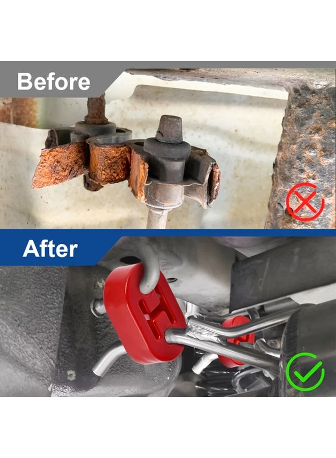 2pcs Black Heavy Duty Rubber Exhaust Hanger Bushings High Temperature Resistant - Image 4