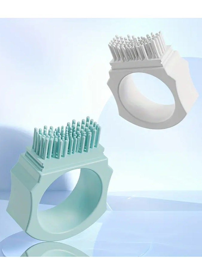 جلوسكي فرشاة أسنان سيليكون مدمجة مع غطاء واقي شعارات ناعمة للعناية الفموية اللطيفة مثالية للبالغين - Image 1