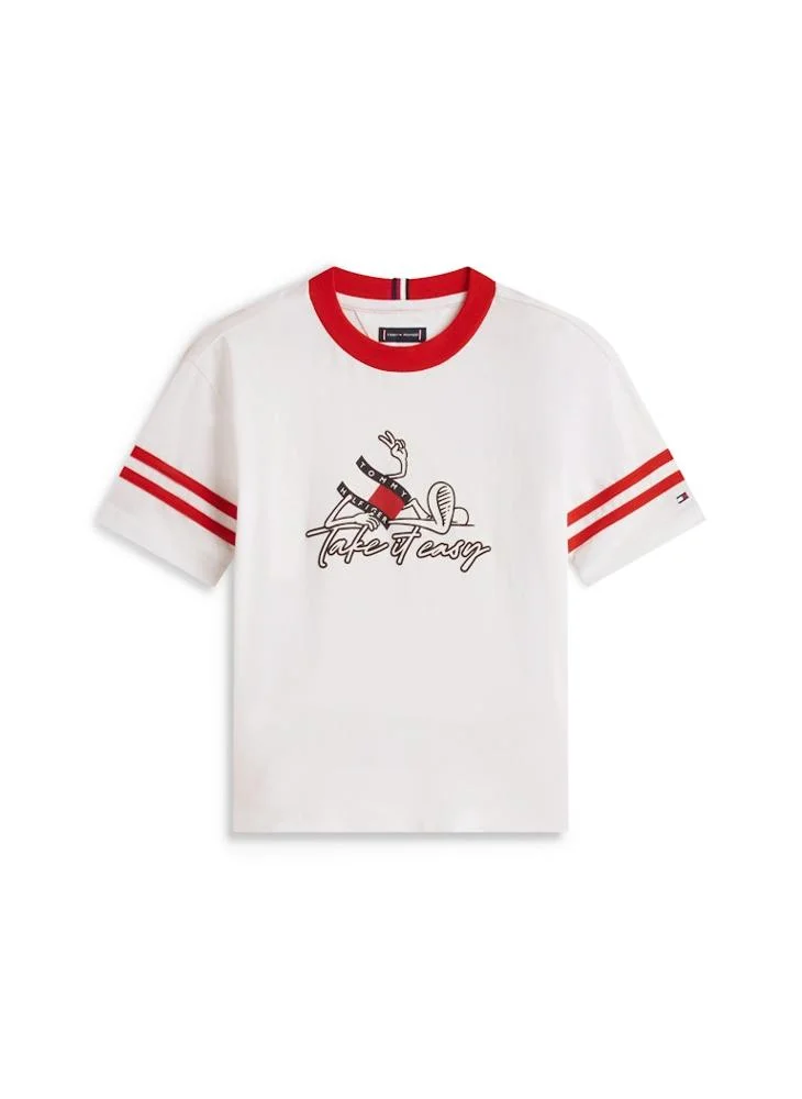 TOMMY HILFIGER  Kids Signature Crew Neck T-Shirt And Shorts Set for Men | Best Price UAE
