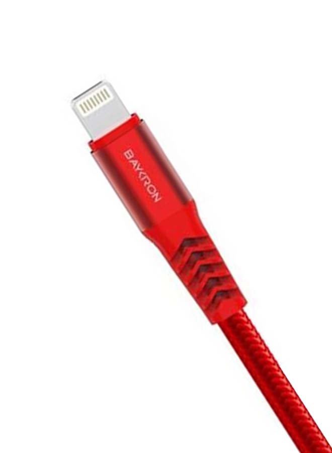 بايكرون كابل شحن من USB إلى لايتنينج أحمر - Image 3