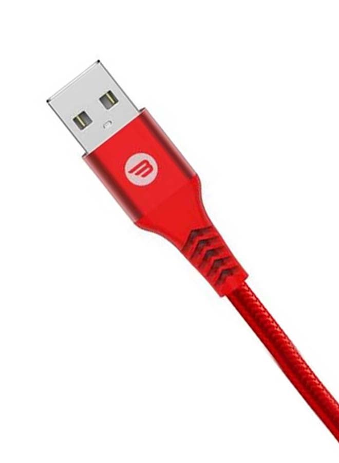 بايكرون كابل شحن من USB إلى لايتنينج أحمر - Image 2