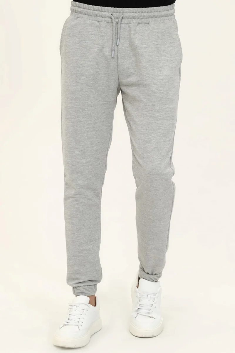 Defy's Men's Fleto Pocket Detailed Jogger Gray Melange - M