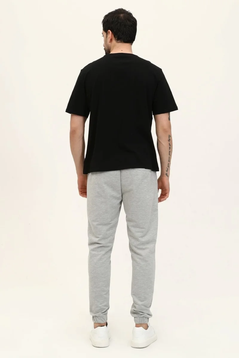 Defy's Men's Fleto Pocket Detailed Jogger Gray Melange - M