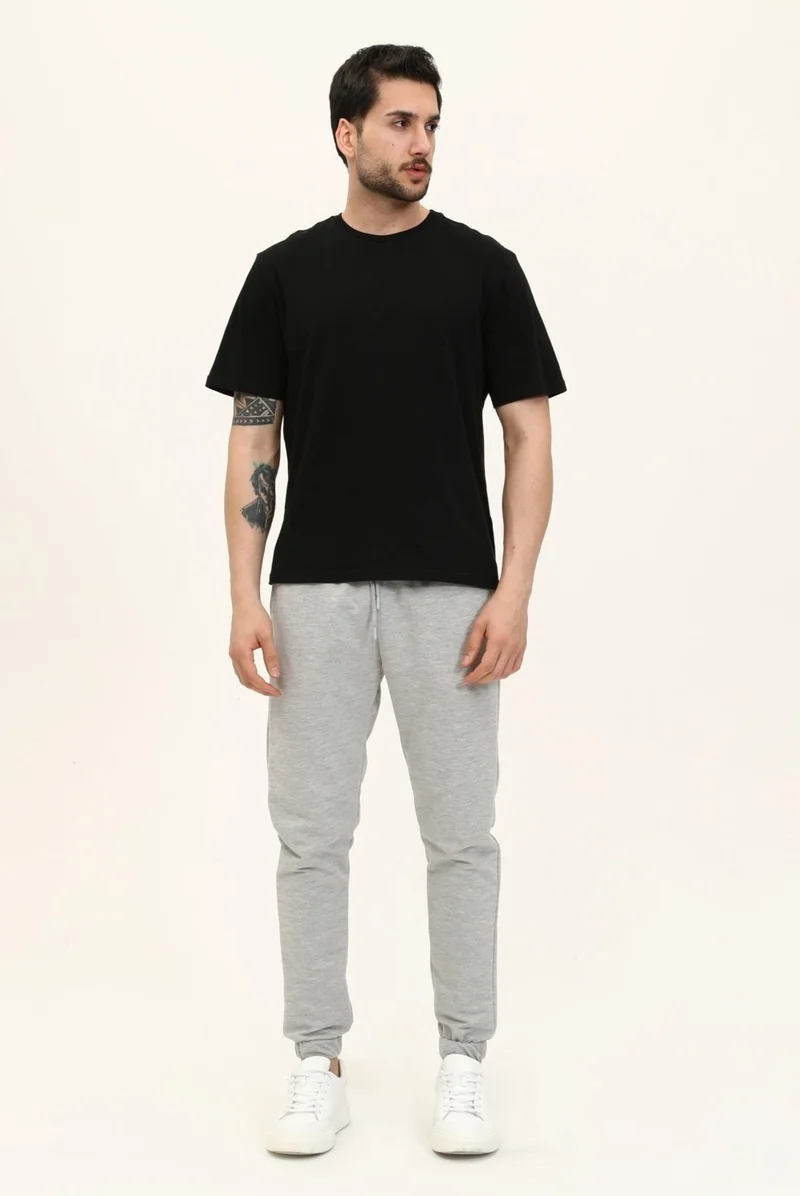 Defy's Men's Fleto Pocket Detailed Jogger Gray Melange - M