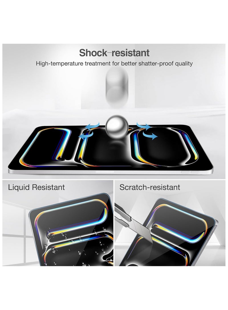 2 Pack Screen Protector for iPad Pro 11-Inch (M4) 2024 A2836 A2837 A3006, Tempered Glass Film Guard for iPad Pro 11 - Image 5