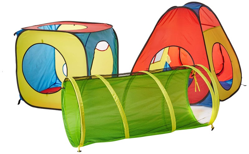 UTEX 8 in 1 Pop Up Children Play Tent House with 4 Tunnel 4 Tents for Boys Girls Babies and Toddlers for Indoor and Outdoor Use - Image 3