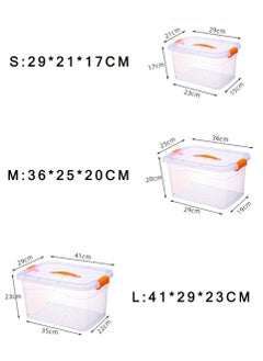 CityRiya-Long Storage Bins Clear Storage Box Stackable Storage Containers 29*21*17cm Ultra Latch Box Closet Organizers Plastic Storage Bin with Lid Storage Boxes for Organizing Toys, Clothes, Office  - Image 5