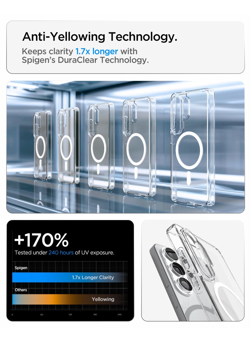 Spigen Ultra Hybrid MagFit for Samsung Galaxy S26 ULTRA case cover [MagSafe compatible] (2026) - Clear White - Image 3