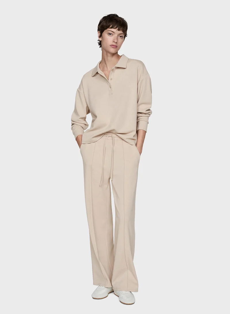 مانجو Essential Polo Neck Sweatshirt