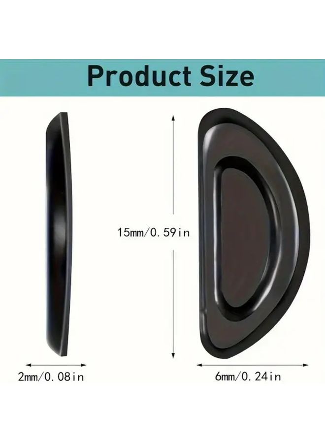 Black Silicone Anti Slip Eyewear Nose Pads 10pcs Office Outdoor Travel Accessories - Image 4