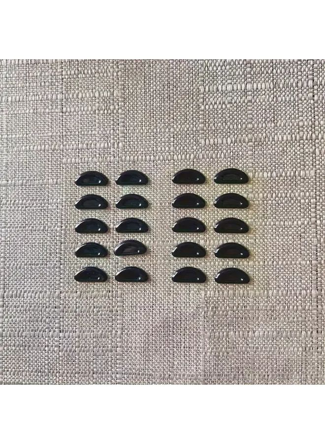 Black Silicone Anti Slip Eyewear Nose Pads 10pcs Office Outdoor Travel Accessories - Image 5