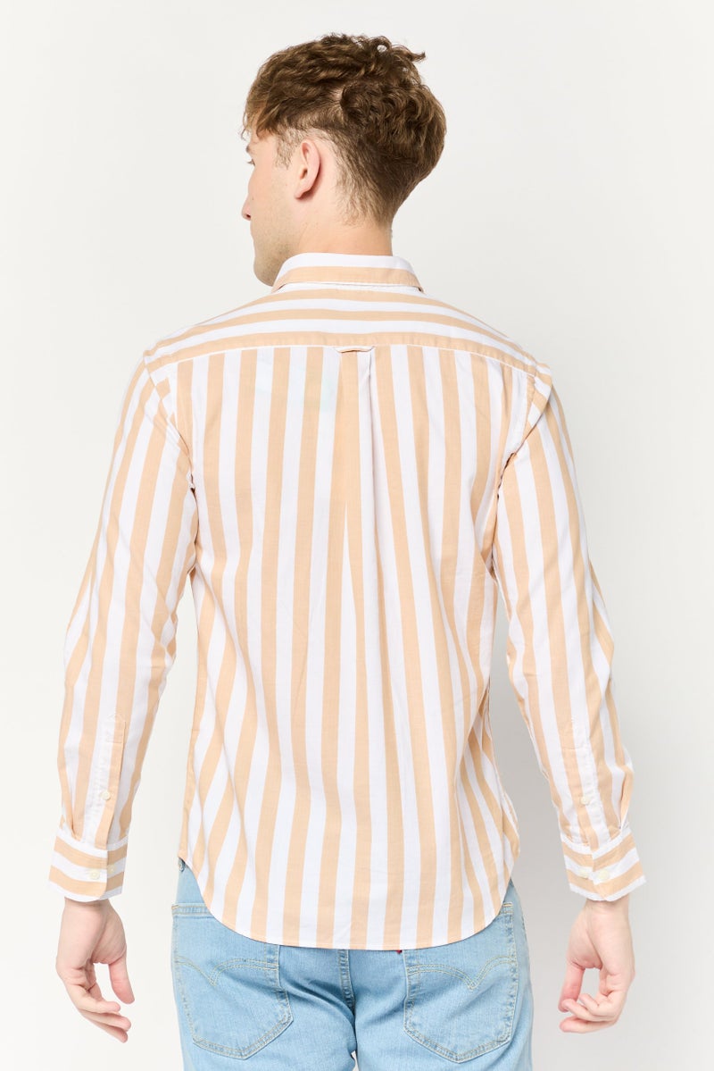 La Martina Men Regular Fit Stripe Long Sleeves Casual Shirt, Multicolor  - Image 4