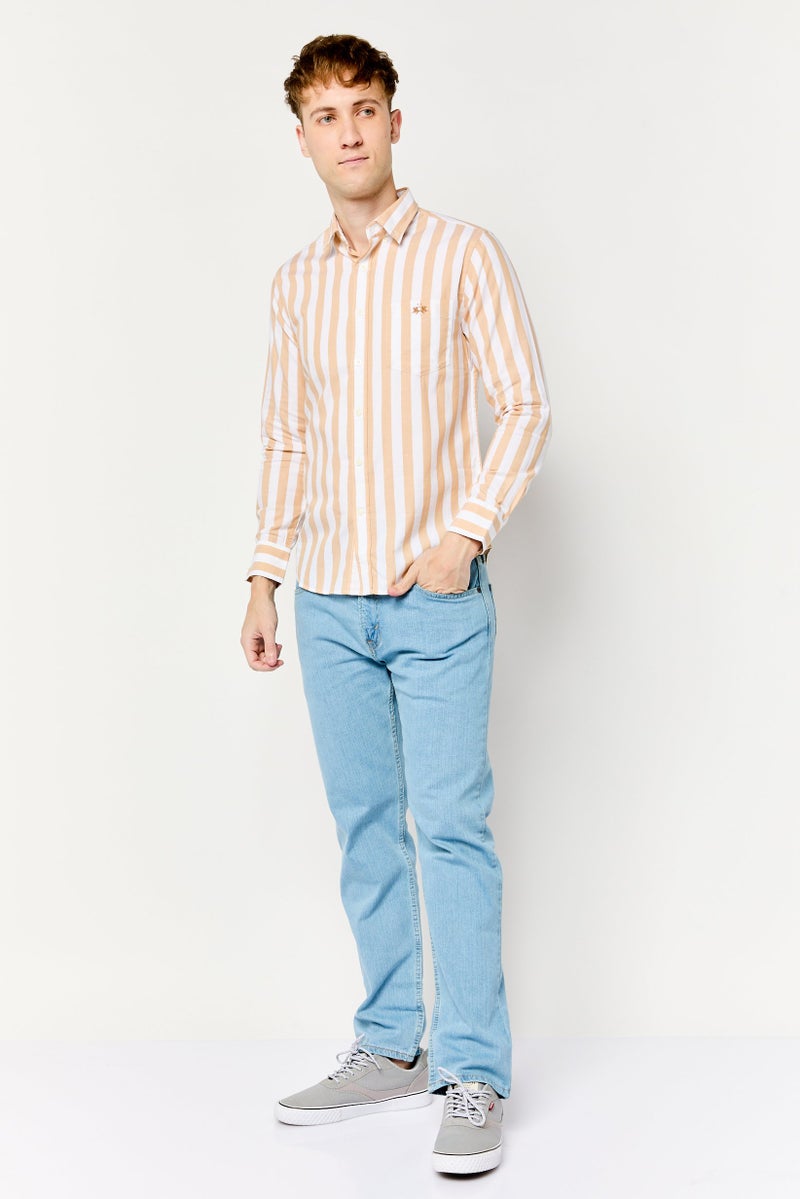 La Martina Men Regular Fit Stripe Long Sleeves Casual Shirt, Multicolor  - Image 2