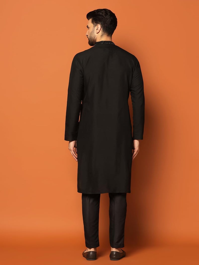 KISAH Mens Kurta – Cotton Blended Mirror Work Kurta - Traditional Ethnic Wear for Men for Weddings & Festivals - Image 3