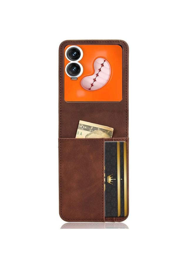 اس-توب جراب لهاتف Infinix Zero Flip، جراب هاتف قابل للطي بفتحة بطاقة نصف مقسمة، مريح للبشرة - Image 3