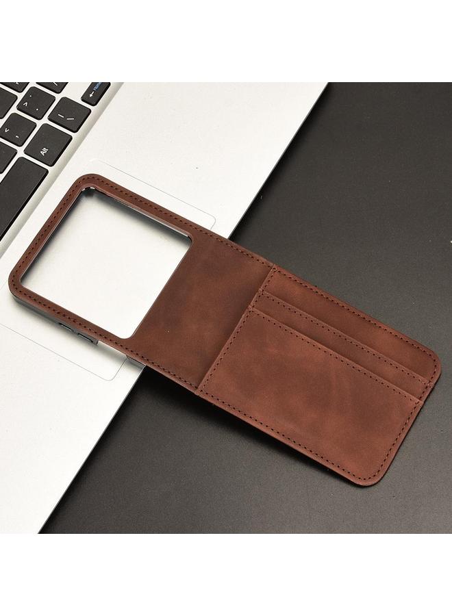 اس-توب جراب لهاتف Infinix Zero Flip، جراب هاتف قابل للطي بفتحة بطاقة نصف مقسمة، مريح للبشرة - Image 2