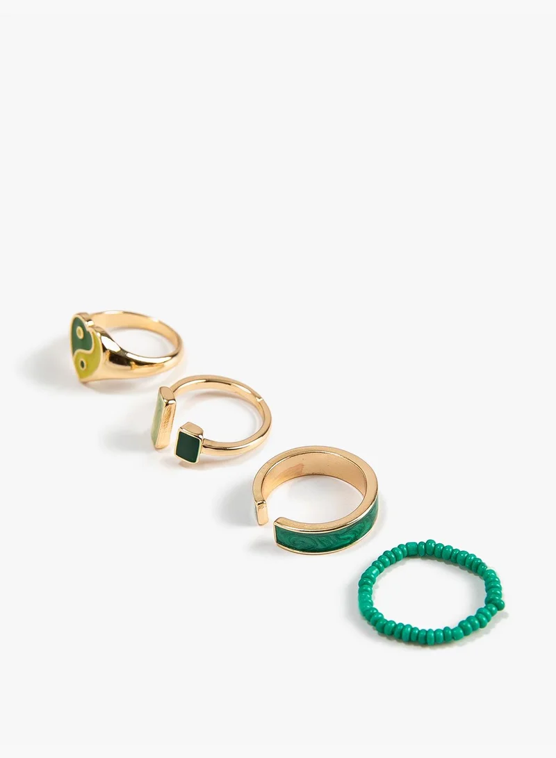 KOTON Colorful 4-Pack Ring