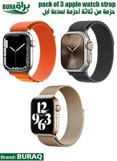 Apple Watch Band Strap For Apple Watch Ultra 2/Ultra 49mm, Series 10 46mm, 9/8/7 45mm, SE2/SE/6/5/4 44mm, 3/2/1 42mm
