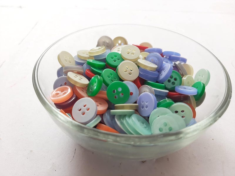 Advancedestore Multicolor Simple Shirt Buttons Four Hole Buttons Pack of 300 Piece Multicolors Each Button Have 12 Pieces 25 Colors - Image 2
