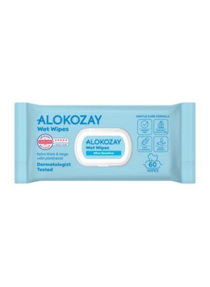 Alokozay Baby Wet Wipes Ultra-Sensitive Without Perfume 6 x 72 Wipes - Image 2