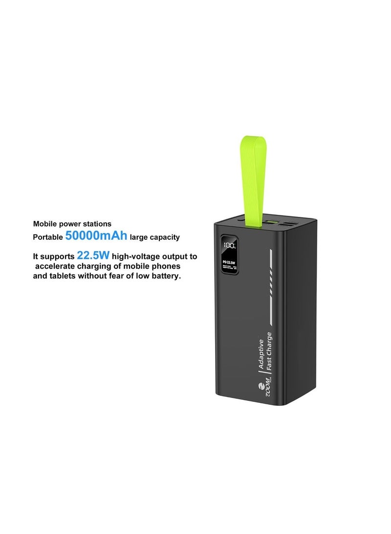 Zoom Plus ZP50B (MONSTRUO) 50,000mAh Power Bank with 22.5W PD and 4 USB ports, and screen display - Image 5