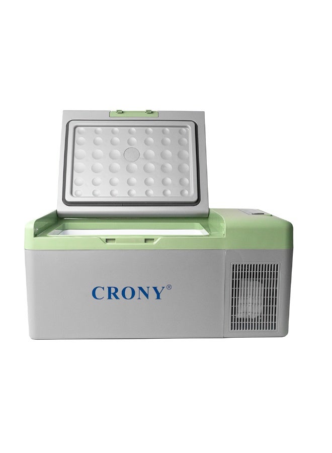 كروني ثلاجة وفريزر سيارة بسعة 15 لتر بضاغط DC مع بطارية مدمجة، ثلاجة محمولة تعمل بجهد 12/24 فولت للسيارة والتخييم والسفر ورحلات الطرق و سيارات الـ RV والشاحنات، تبريد سريع منخفض الضوضاء، تحكم ذكي في درجة الحرارة، دعم مصادر طاقة متعددة، مبرد خارجي متين لحفظ الطعام والمشروبات والأدوية والاستخدام اليومي - Image 3