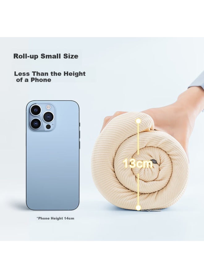 JD.com Jdjingzao Small Snail Travel Pillow Aerospace Memory Foam U-Shaped Neck Pillow Portable Storage Design Yellow - Image 2