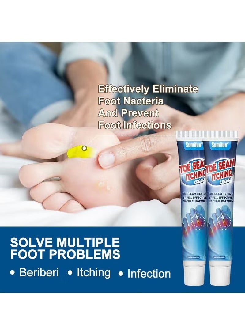سوميفون حكة إصبع القدم خياطة كريم - 20 جرام كريم العناية بالقدم لتخفيف الفطريات ، ترطيب و حكة على الجلد الجاف ، وتخفيف آلام القدم وغيرها من تهيج الجلد - Image 3